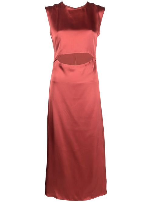 Cut-out fitted dress - Red