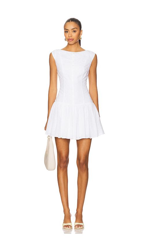 MAJORELLE Esmarie Mini Dress in White.  XS also in L, M, S