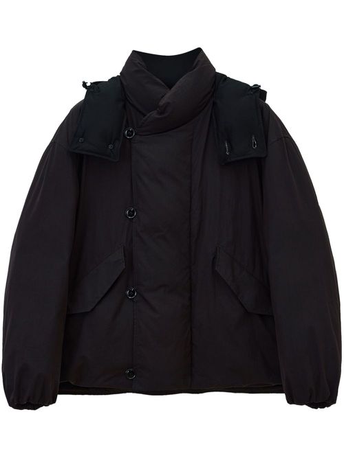 Hooded puffer jacket - Brown