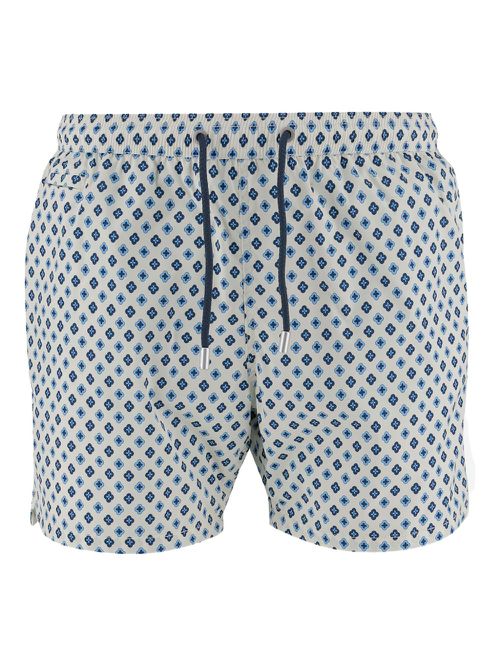 All-over print swim shorts - White