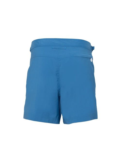Cotton-Blend Chino Shorts — Blue