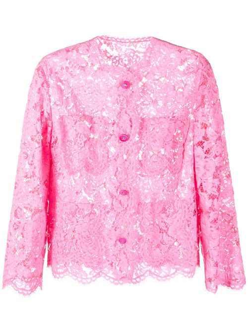 Scalloped lace jacket - Pink