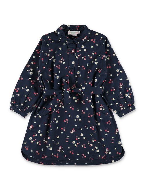 Milaine Organic Cotton Twill Peter Pan Collar Tie-Belt Dress