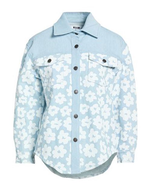 Woman Denim shirt Blue Size 0 Cotton