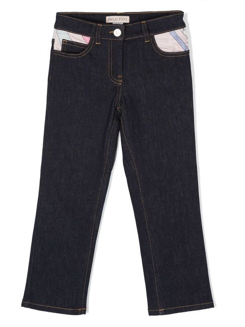 Mid-rise slim-cut jeans - Blue