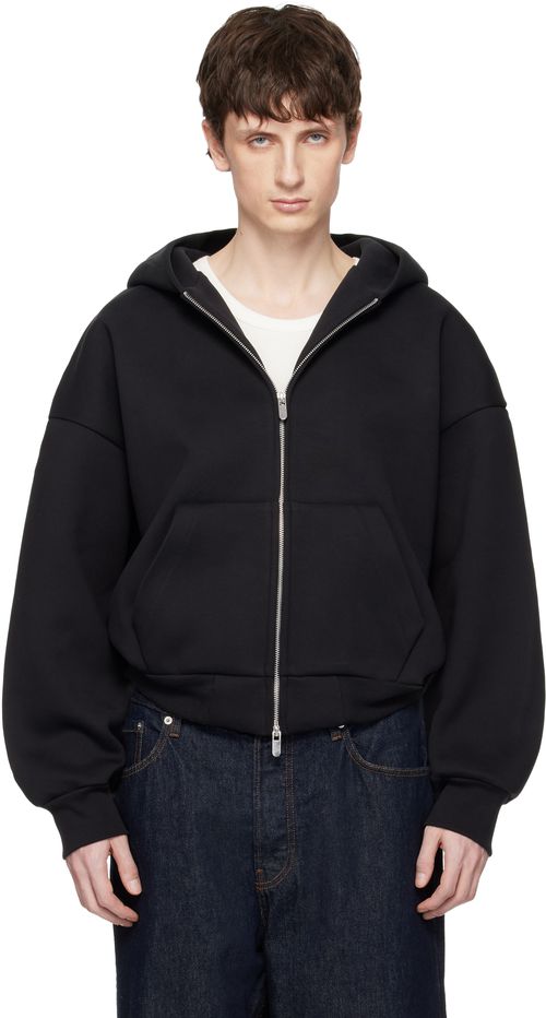 Black V2 Zipped Hoodie
