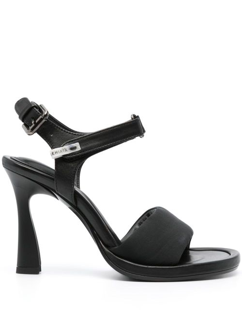 95mm leather sandals - Black