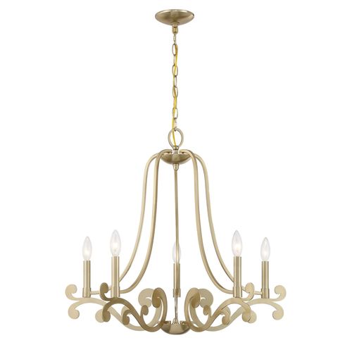 Lombard 5-Light Chandelier in Noble Bra