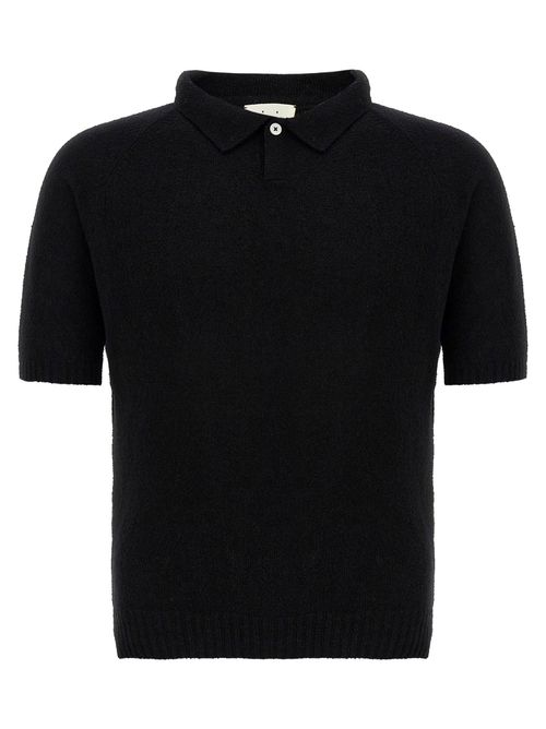 Bouclé Cotton Polo Shirt