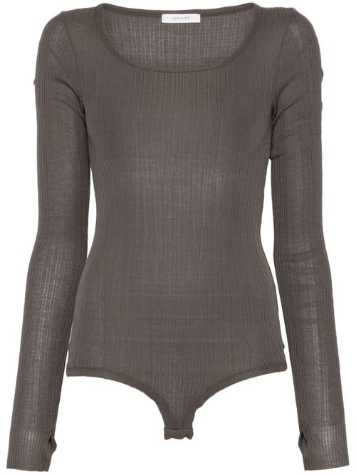Long-sleeve bodysuit - Brown