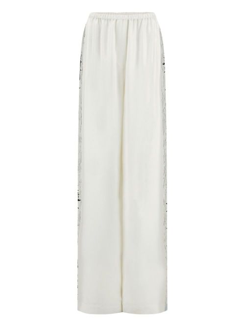 Silk trousers - White