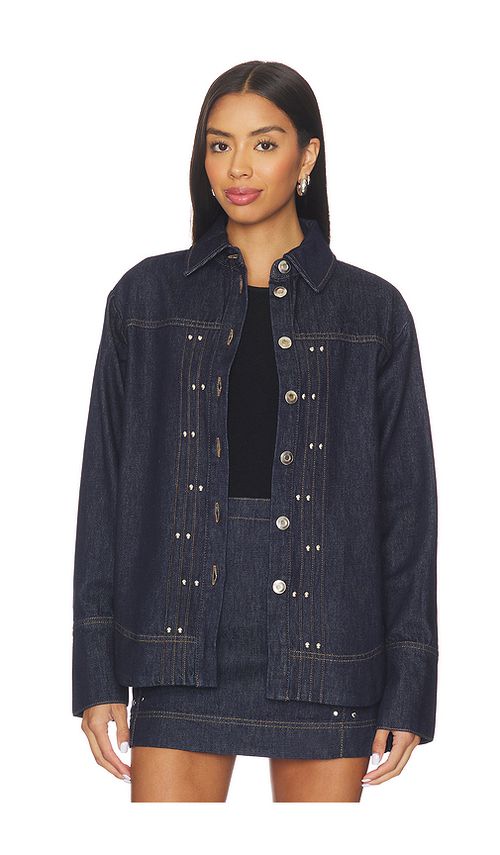 ALIGNE Fog Denim Shirt in Blue. 6. Also