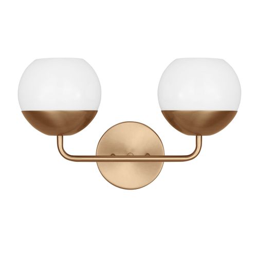Alvin 2-Light LED Bathroom Vanity Light in Satin Bra