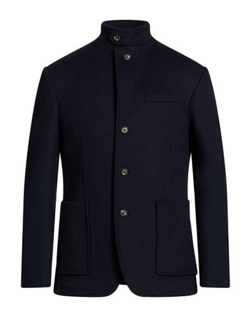 Platinum Man Jacket Midnight blue Size 44 Wool, Cashmere