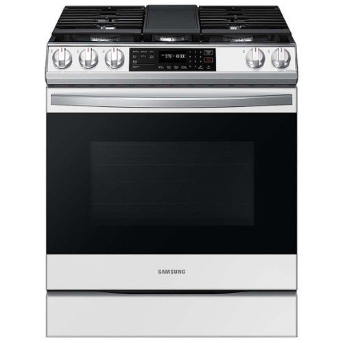 Samsung BESPOKE 6.0 cu. ft. Smart Slide-in Gas Range with Air Fry & Convection - White Glass