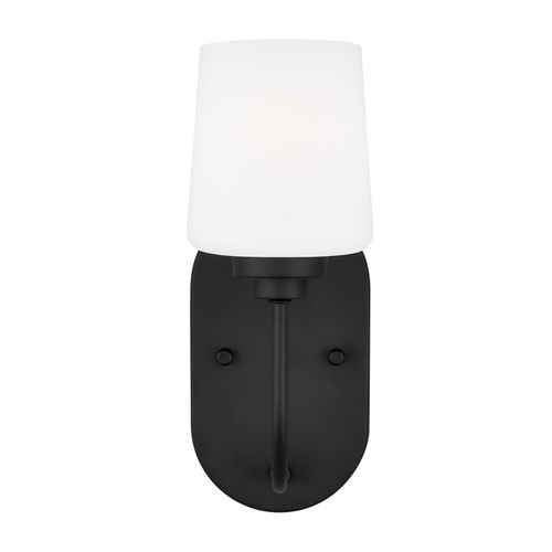 Windom 1-Light Bathroom Vanity Light Sconce in Midnight Black