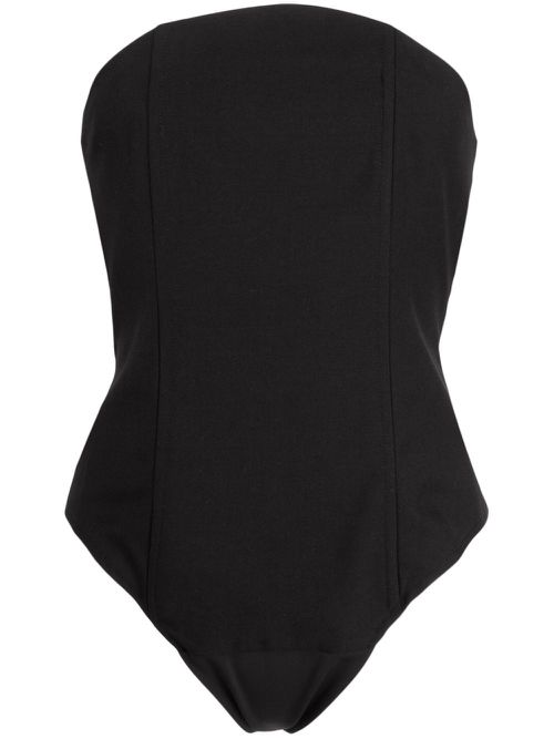 Slim-cut panelled bodysuit - Black
