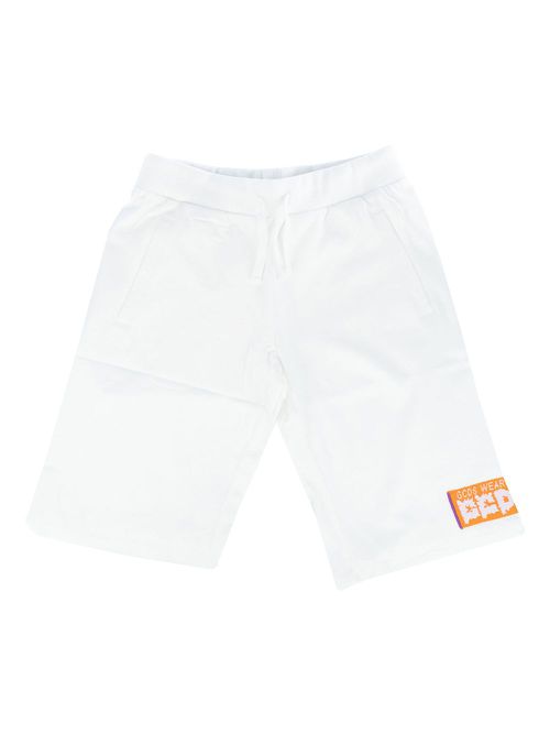Logo-appliqué shorts - White