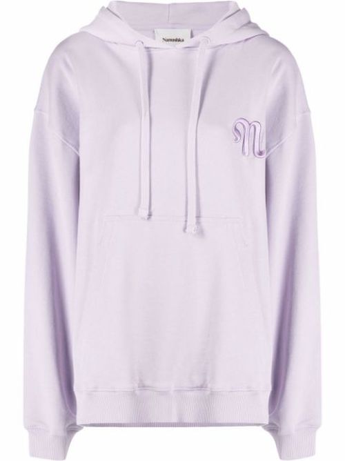 Logo-embroidered organic cotton hoodie