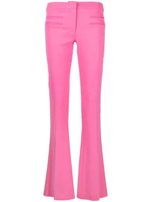 Low-rise flared trousers - Pink
