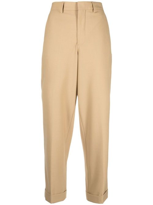 Auckley pressed-crease tailored trousers - Brown