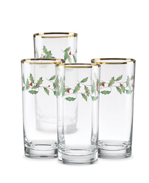Holiday Highball Glasses, Set of 4