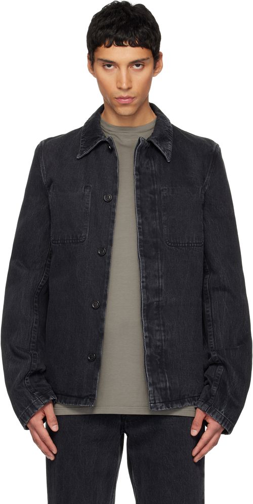 Black Faded Denim Jacket