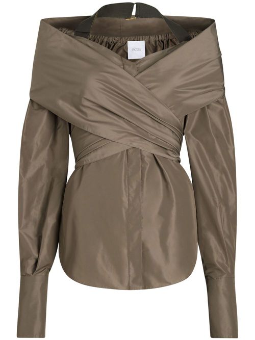 Wrap blouse - Brown