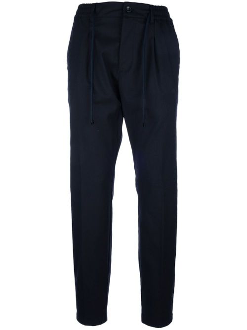 Drawstring waistband trousers - Blue