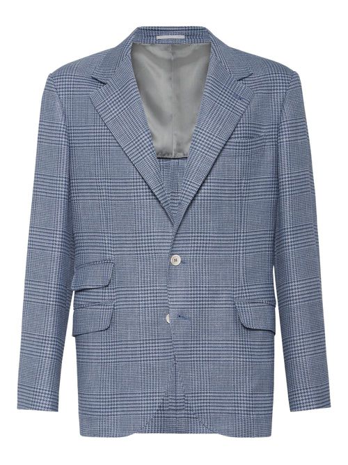 Checked blazer - Blue