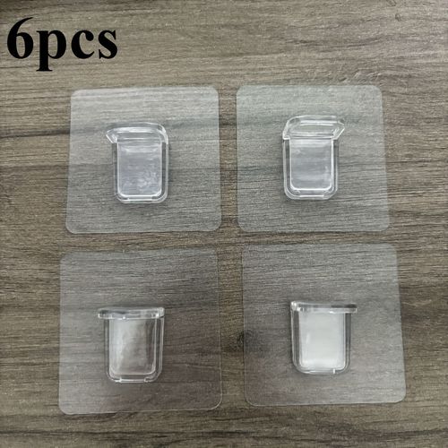 TEMU 6 Adjustable Wardrobe Shelves - For Closet, Bathroom, Kitchen Storage - No Drilling Needed, Includes Adhesive Pads For Simple Installation