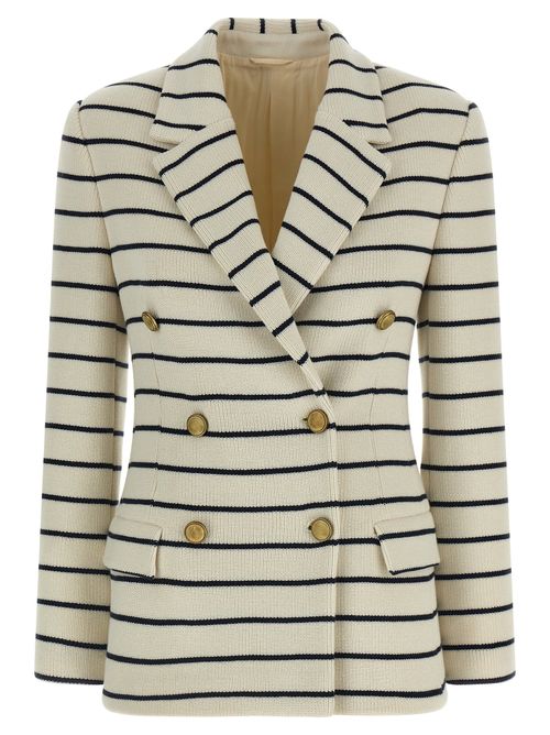 Striped Sweater Blazer