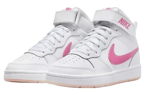 Court Borough Mid 2 CD7782-116 Sneakers Kids White Leather Shoes TF4361