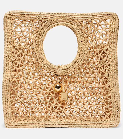 Jacquemus Spiaggia Small raffia tote bag