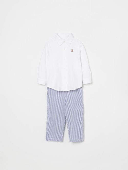 Pants POLO RALPH LAUREN Kids color White