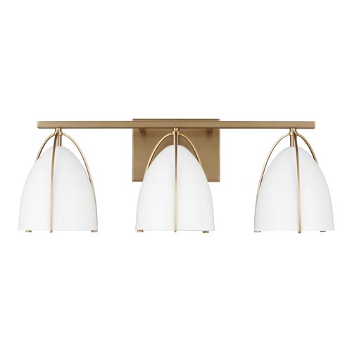 Norman 3-Light Bathroom Vanity Light in Satin Bra
