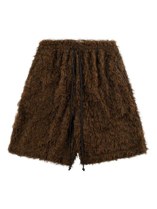 Elasticated "Black" shorts - Brown