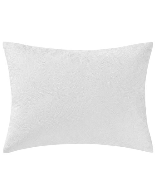 Island Estate Embroidered Leaf Canvas Decorative Pillow