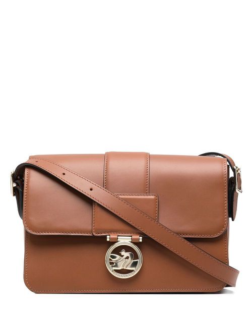 Box-Trot logo-plaque crossbody bag - Brown