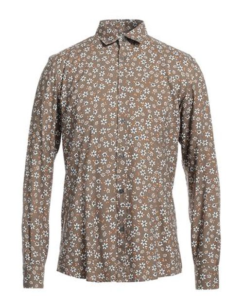 Man Shirt Brown Size 15 ¾ Viscose, Cotton