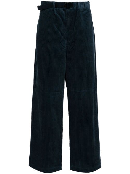 Belted corduroy trousers - Blue