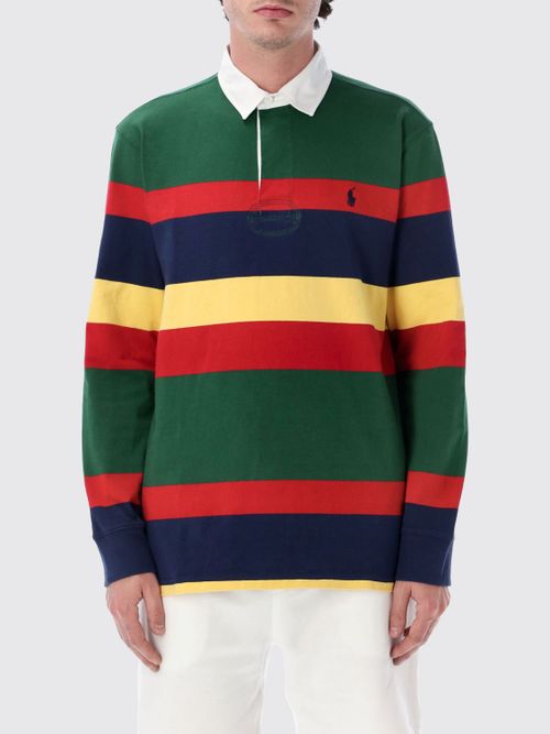 Polo Shirt Men color Striped