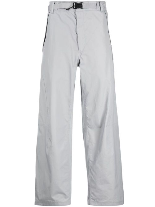 Metropolis Series belted cotton trousers - Grey