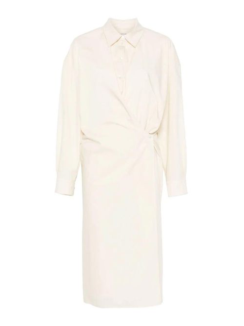 Straight Collar Twisted Dress