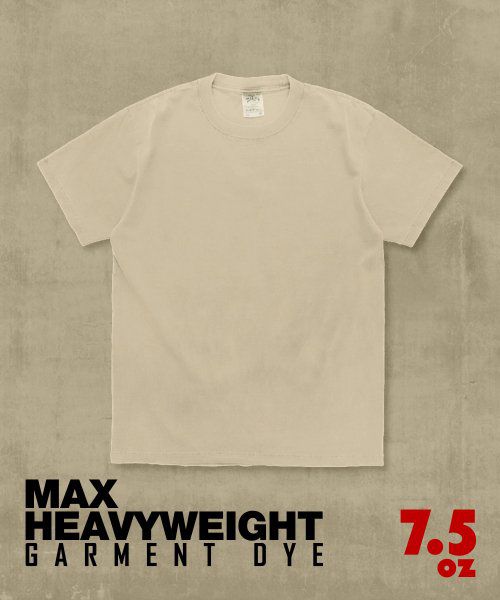 7.5oz Garment Die Plain Overfit Short Sleeve Tee_Oatmeal 