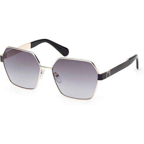 MAX&Co Mujer MAX&Co MO0141 32B Gafas de sol Metal Oro Fumar Geométrico Norma