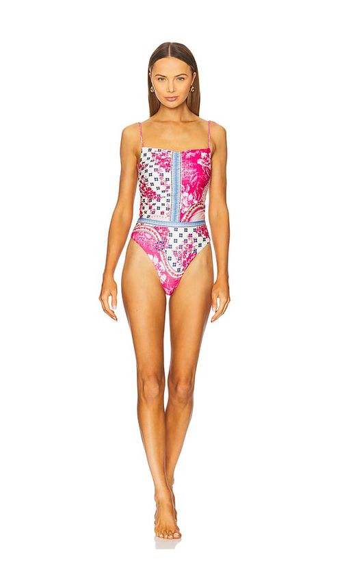 Agua Bendita x REVOLVE Laila One Piece in Cream,Fuchsia. -  XS also in L