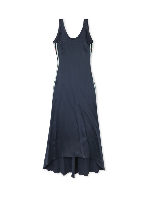 Satin Backless Midi Dress - Female Dresses Night Sky