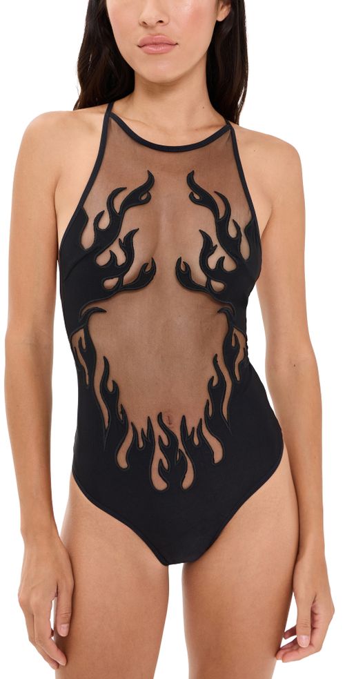 Smokin Mirrors Bodysuit Black