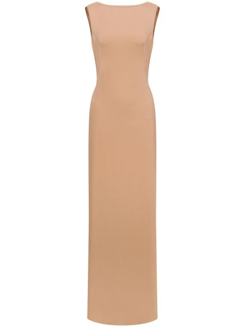 Draped-panel gown - Neutrals